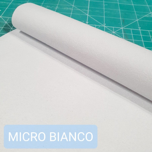 Дублирующий материал - нетканая микрофибра BIANCO SUEDE 50х145 см. 0.5 мм.