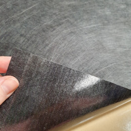 Дублирующий материал для кожи  -  нетканое усиление FRENCH VELODON САМОКЛЕЙ 50х100 см. чёрный.