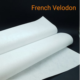 Дублирующий материал для кожи  -  нетканое усиление FRENCH VELODON 50х100 см. белый.