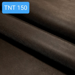 Дублирующий материал - нетканый вискозный структурированный материал, чёрный 50х150 см.