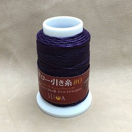 Нитки для кожи кручёные из полиэстера. Жирно вощёные. Seiwa made in Japan, 1 мм. 50 метров. Пурпурный.