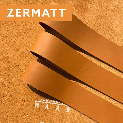 Кожа подкладочная для ремней Zermatt (Tanneries Haas) 38Х1200 мм. толщина 1,2 мм. Сорт - 1