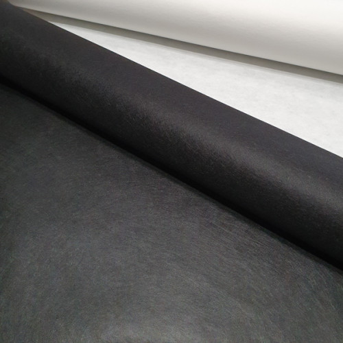Дублирующий материал - нетканый вискозный материал CAPAMA KALFF, чёрный 0.4 мм. 50х75 см.