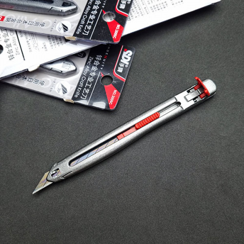 Нож для кожи SDI Locking Craft Knife металлический корпус с фиксацией лезвия.
